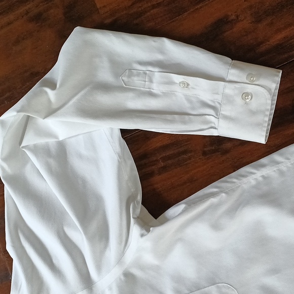 Kirkland White Traditional Fit Non-Iron Dress Shirt Men's Neck 16.5 36/37 - Picture 4 of 6